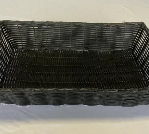 Black Bakery Basket with Dimensions for Rental