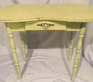 Sage Green Vintage Desk with Dimensions