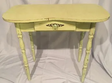 Sage Green Vintage Desk with Dimensions