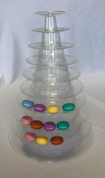 Clear Acrylic Ten Tier Macaron Tower Display