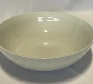 White Porcelain Round Bowl, 13 by 4 Inches