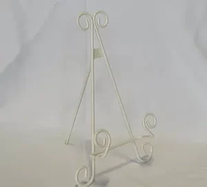 White Metal Easel, Thirteen Inch Tall Size