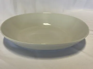 White Porcelain Oval Serving Bowl, 14 by 11 Inches