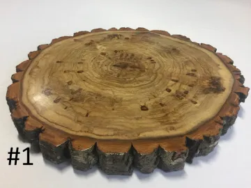Wooden Cake Plateau Round with Dimensions
