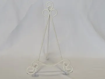 White Metal Easel, Fifteen Inch Tall Size