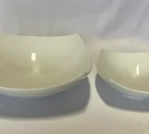 White Porcelain Maison Serving Bowl, Small, and Medium