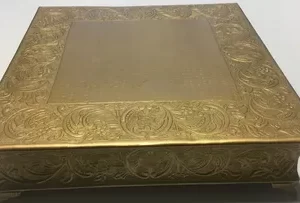 Gold Embossed Square Cake Stand, Dimensions