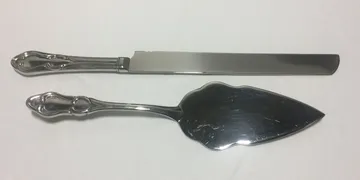 Silver Plated Cake and Knife Set, Select Options
