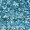 Light Blue Rosette Rectangle, 90 by 132 Inches