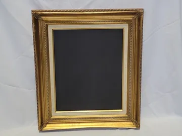 Large Gold Beaded Framed Chalkboard with Dimensions