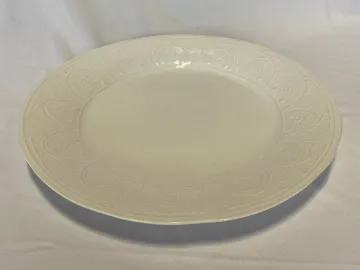 White round Porcelain Platter, 16.5 Inches