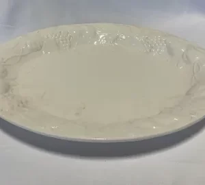 Large White Oval Porcelain Platter, 21.5 Inches