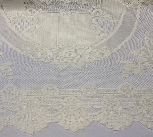 Ivory Rectangle Lace Overlay, 63 by 108 Inches