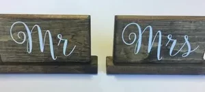 Wooden Blocks for Mr and Mrs, Rentals for Events
