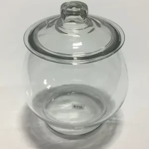 Round Cookie Jar, One Gallon, 11 by 6 Inches Dimensions