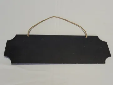 Black Rectangle Hanging Chalkboard, 15.5 by 5 Inches