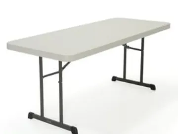 Four Feet Rectangle Adjustable Table, Seats Four to Six