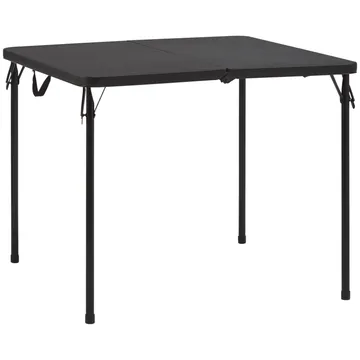 Black Square Folding Table, Thirty Four Inches