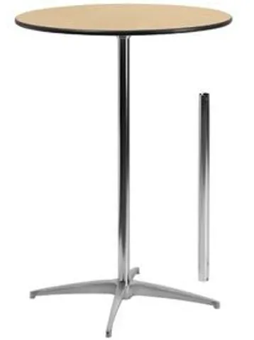 Cocktail Table for Rentals, 30 Inches Wide 42 Inches Tall