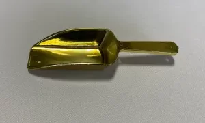 Gold Plastic Candy Scoop Square Top, 5.5 inches