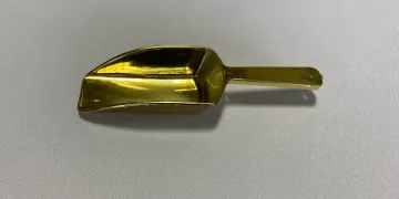 Gold Plastic Candy Scoop Square Top, 5.5 inches