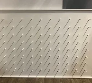 Donut Wall White with Eighty Pegs and Dimensions