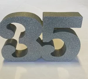 Table Number- Silver Glitter