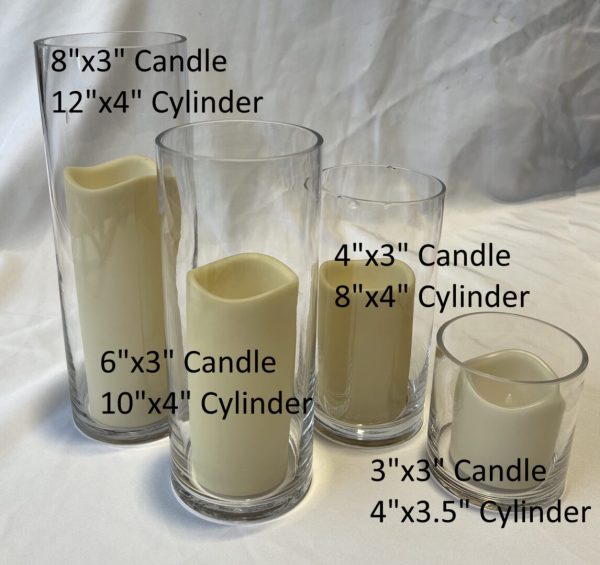 Cylinder vases 4, 8, 10, 12