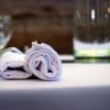 white napkin silver ring