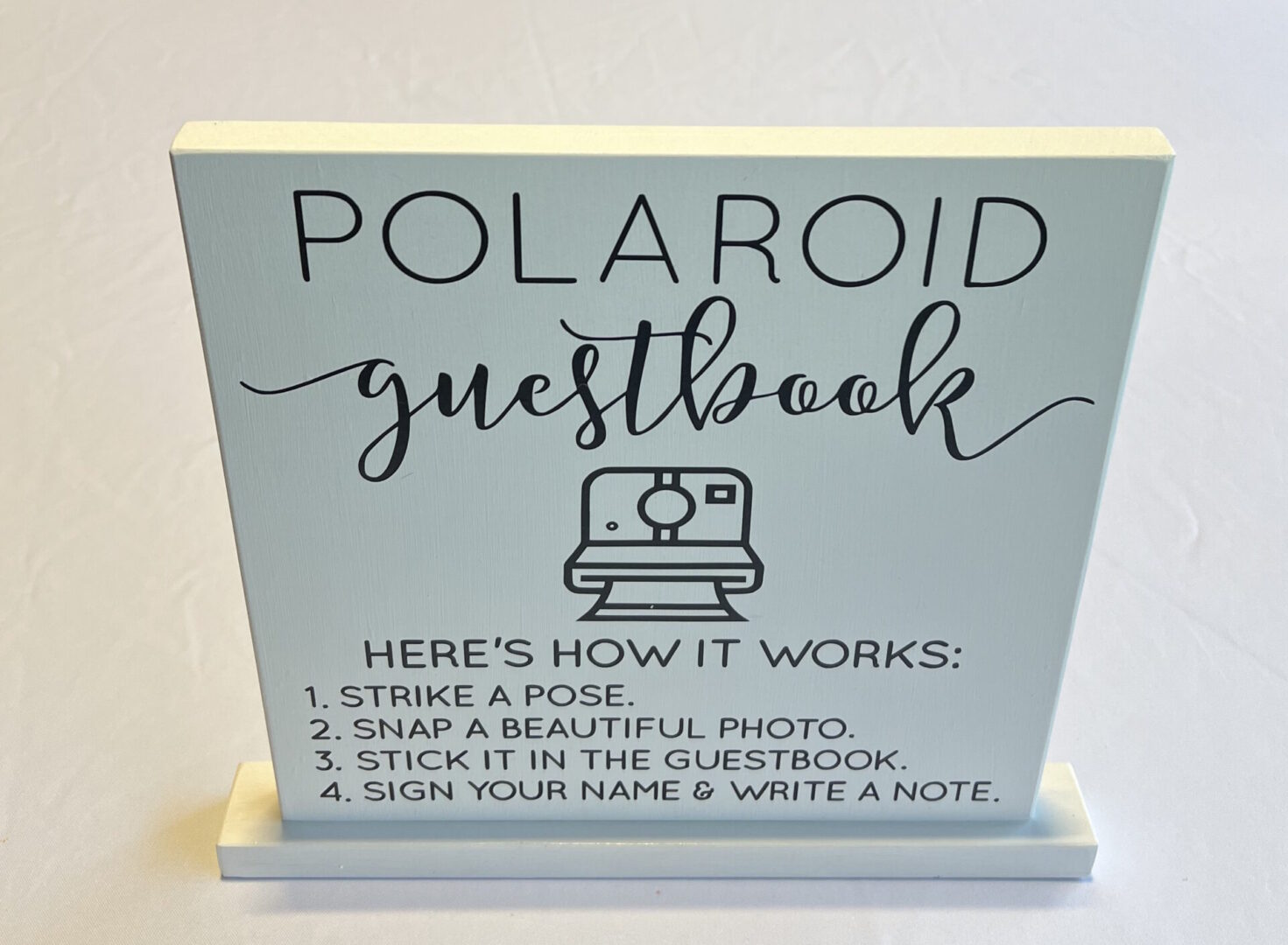 Polaroid Guestbook Sign White